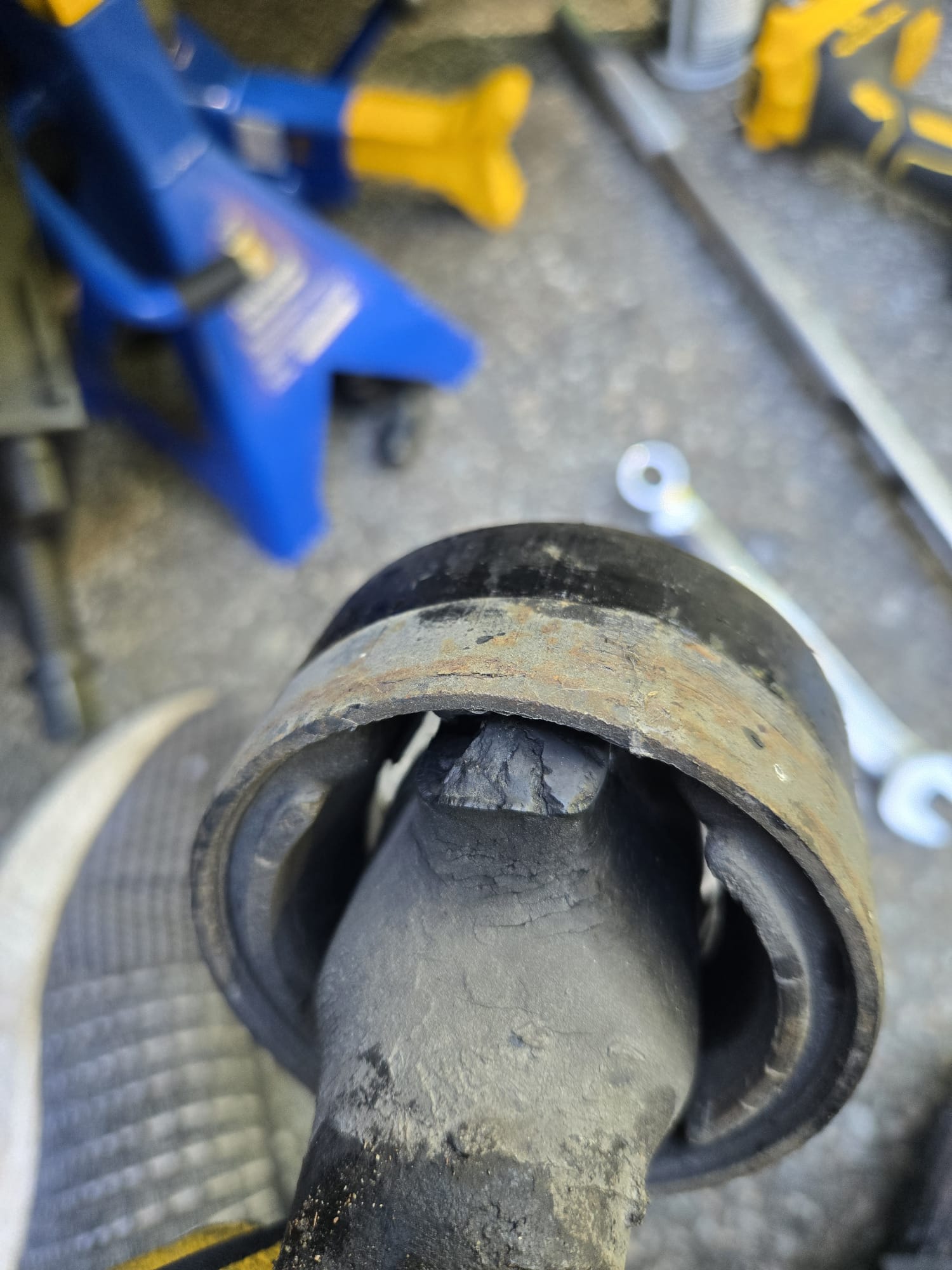 Torn Bushing